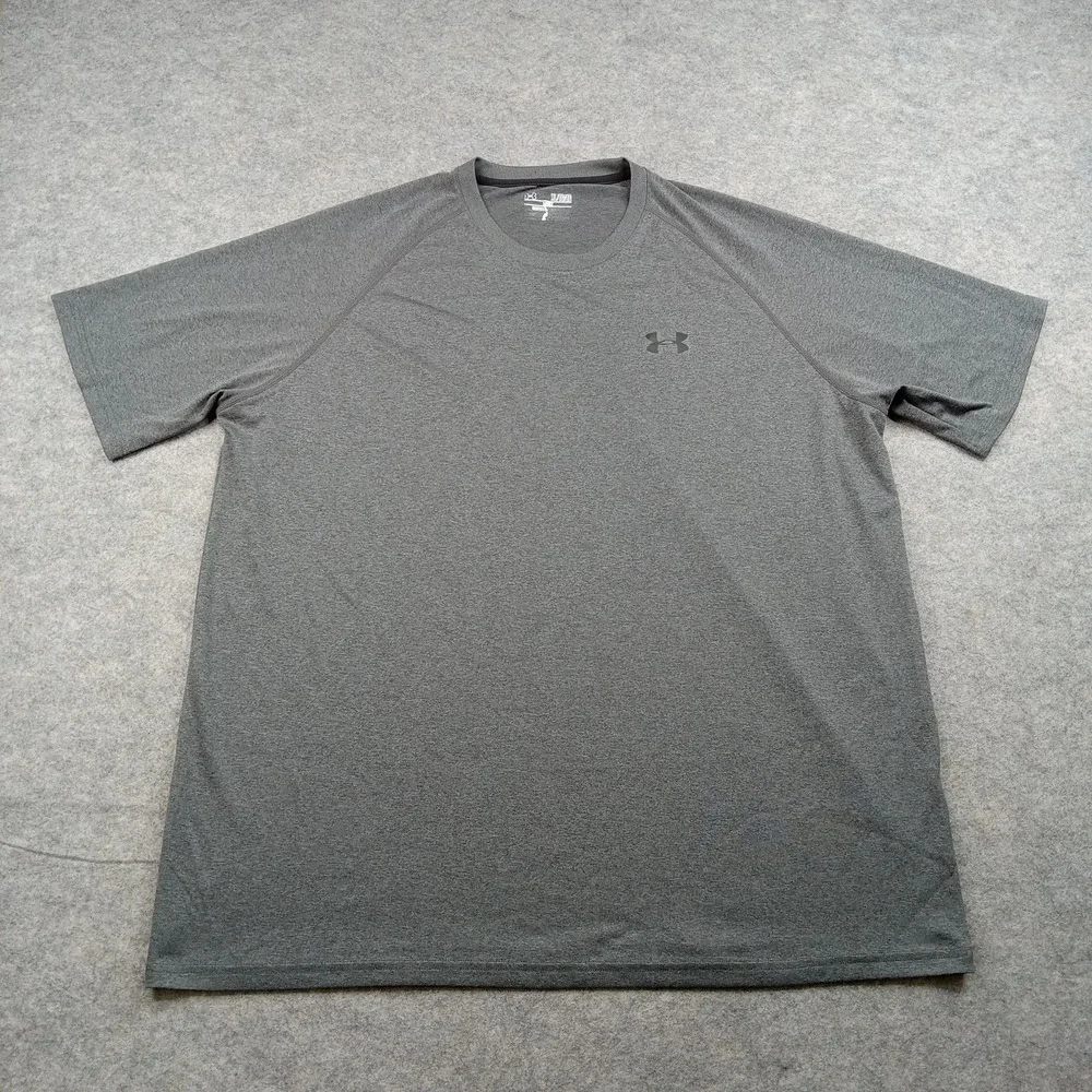 Under Armour Shirt Mens XL Gray Loose Athletic Training Performance Tee Crewneck